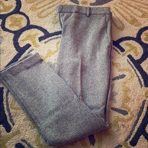 Ann Taylor 8 Tall Herringbone Grey Ankle trousers